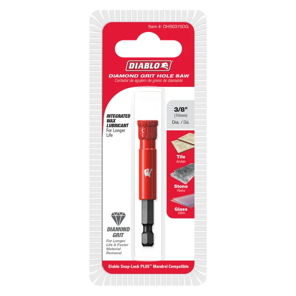 Diablo DHS0375DG, 3/8" Diamond Grit Hole Saw for Tile, Stone and Glass - Image 2