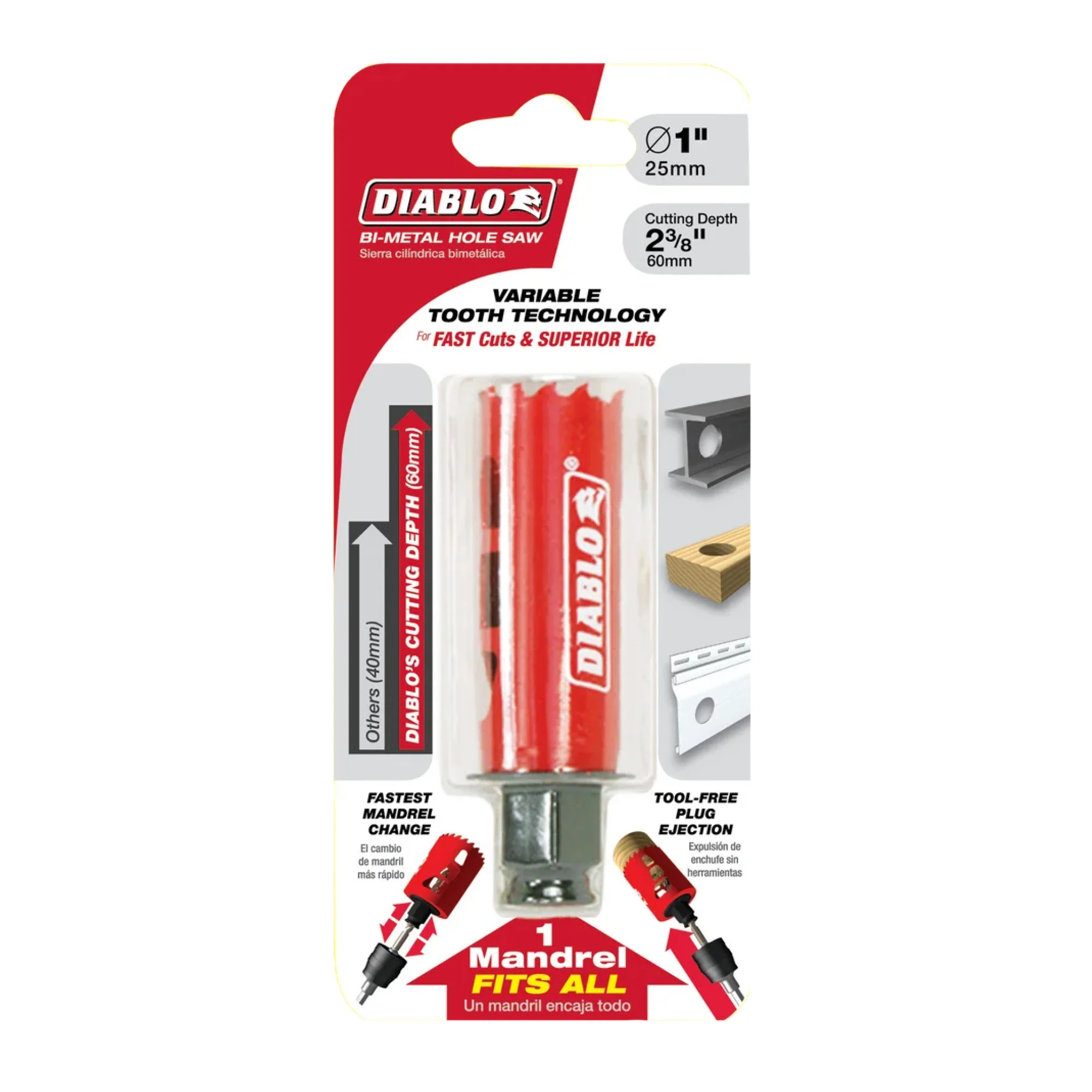 Diablo DHS1000, 1" BiM Hole Saw - Image 3