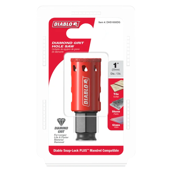 Diablo DHS1000DG, 1" Diamond-Grit Hole Saw for Tile, Stone and Glass - Image 2