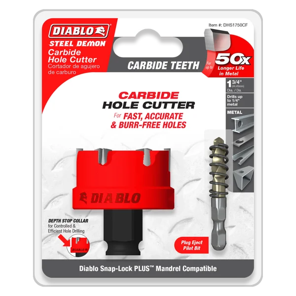 Diablo DHS1750CF, Steel Demon™ Carbide Teeth Hole Cutter 1-3/4" - Image 2