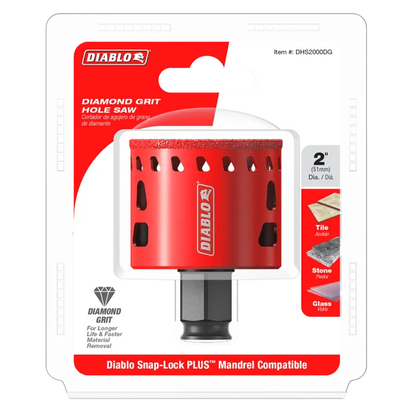 Diablo DHS2000DG, 2" Diamond-Grit Hole Saw for Tile, Stone and Glass - Image 2