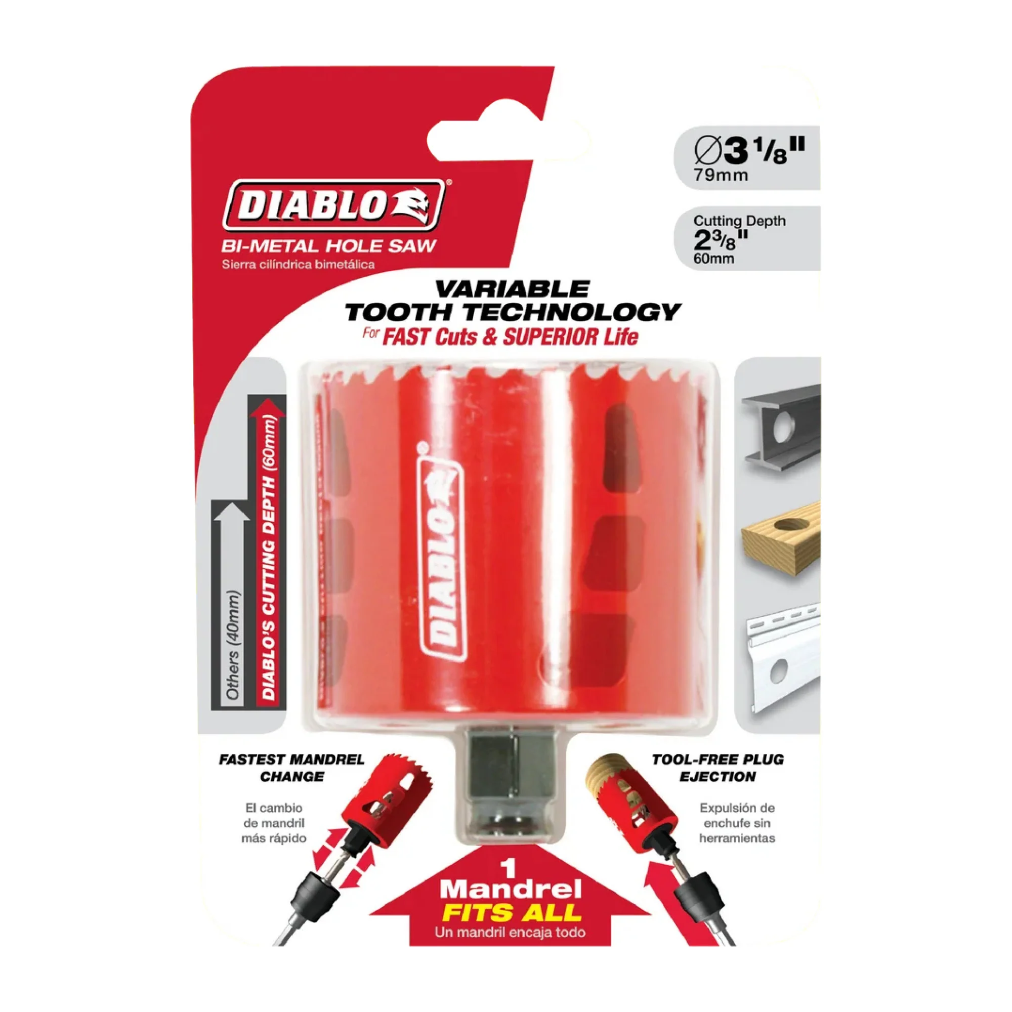 Diablo DHS3000, 3" BiM Hole Saw - Image 2