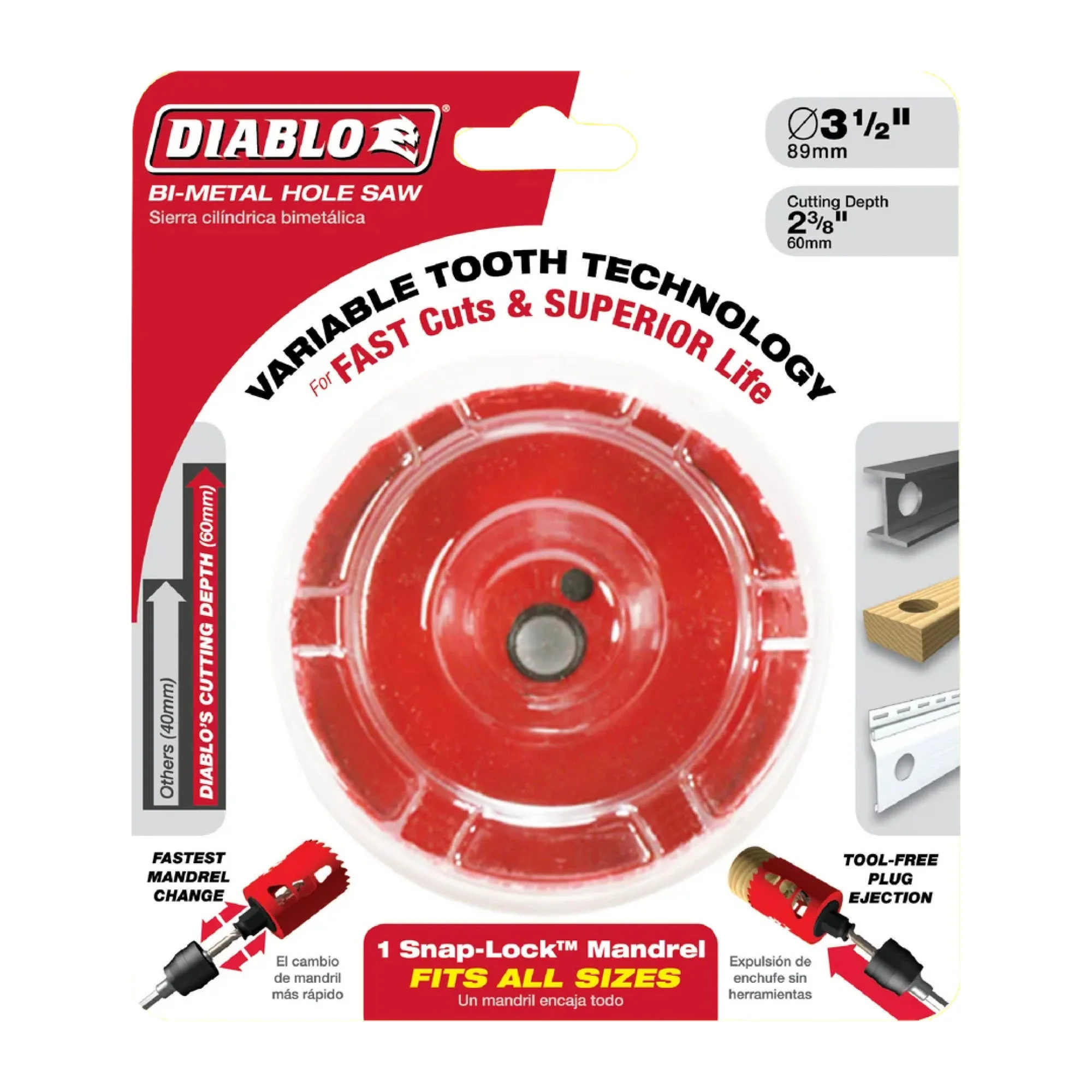 Diablo DHS3250, 3-1/4" BiM Hole Saw - Image 2