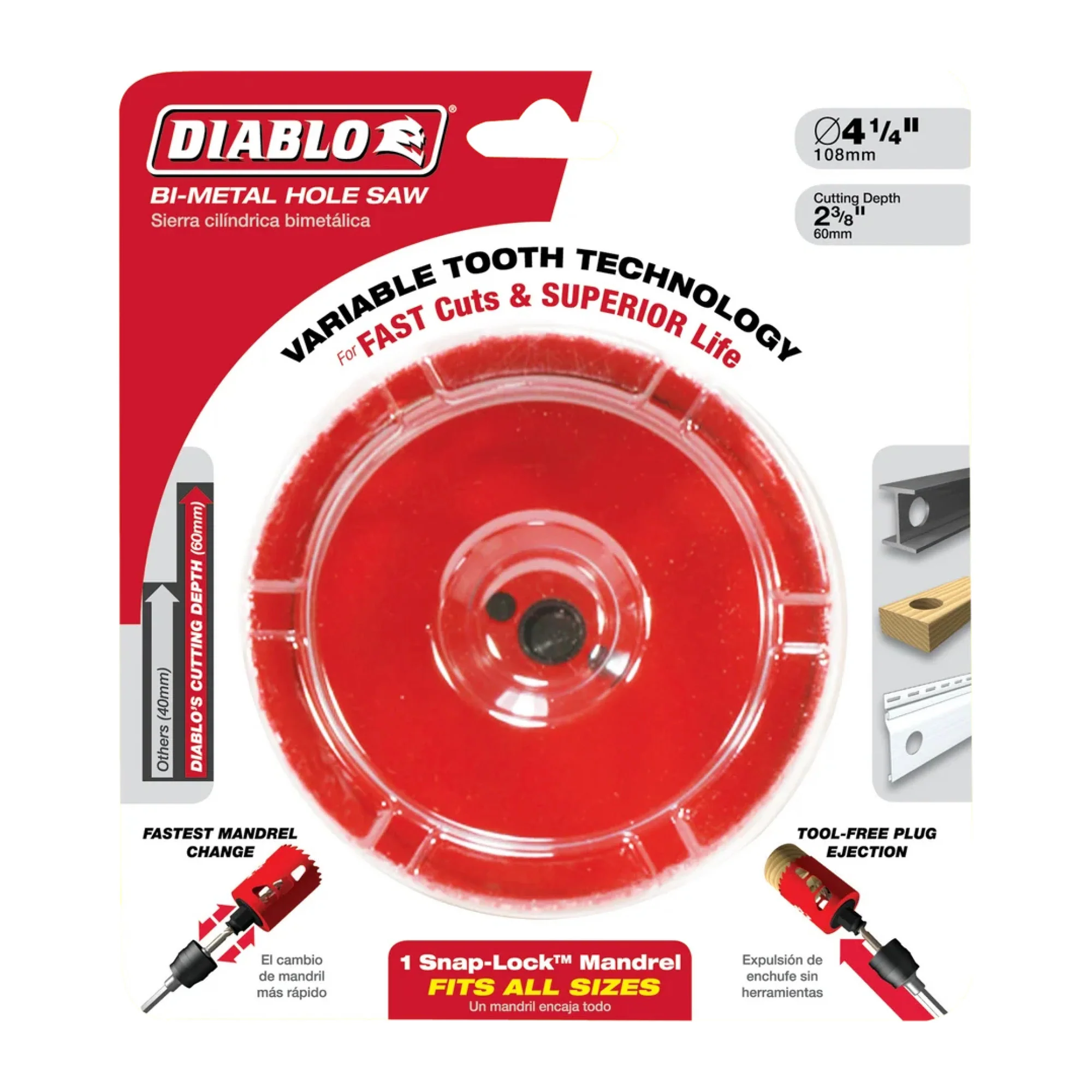 Diablo DHS4125, 4-1/8" BiM Hole Saw - Image 2
