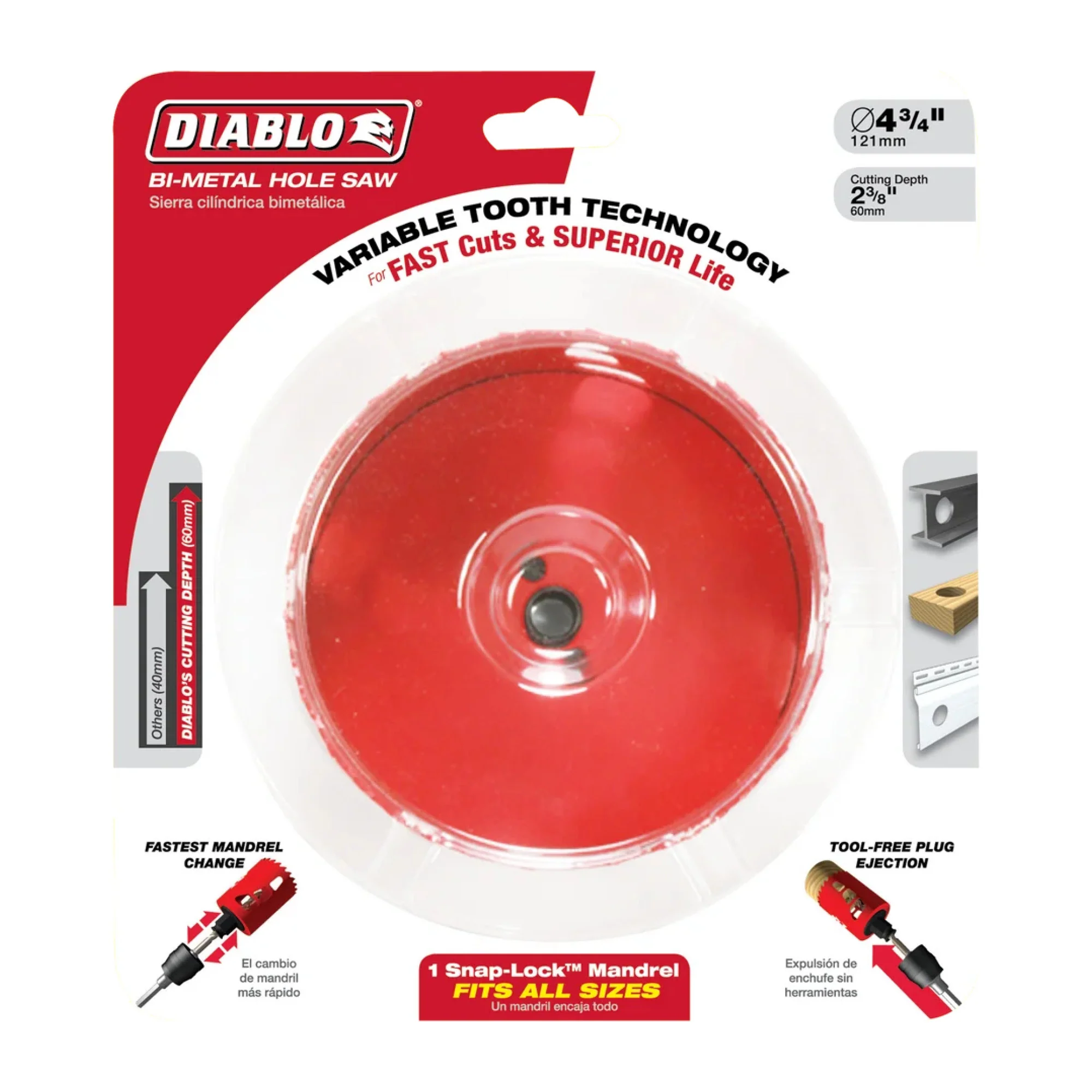 Diablo DHS4500, 4-1/2" BiM Hole Saw - Image 2