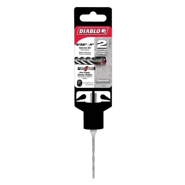 Diablo DMAPL2010, SDS-Plus 2-Cutter Carbide-Tipped Hammer Drill Bit 5/32" x 2" x 4" - Image 2