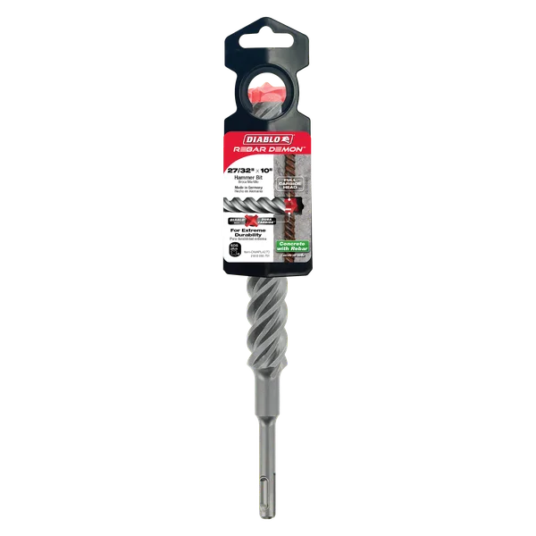 Diablo DMAPL4270, Rebar Demon™ SDS-Plus 4-Cutter Full Carbide Head Hammer Drill Bit 27/32" x 8" x 10" - Image 2