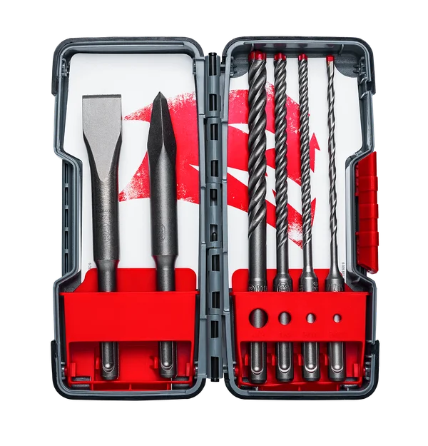 Diablo DMAPL9930-S6, 6pc SDS-Plus Rebar Demon™ 4-Cutter Full Carbide Head Hammer Drill Bit & Chisel Set - Image 2