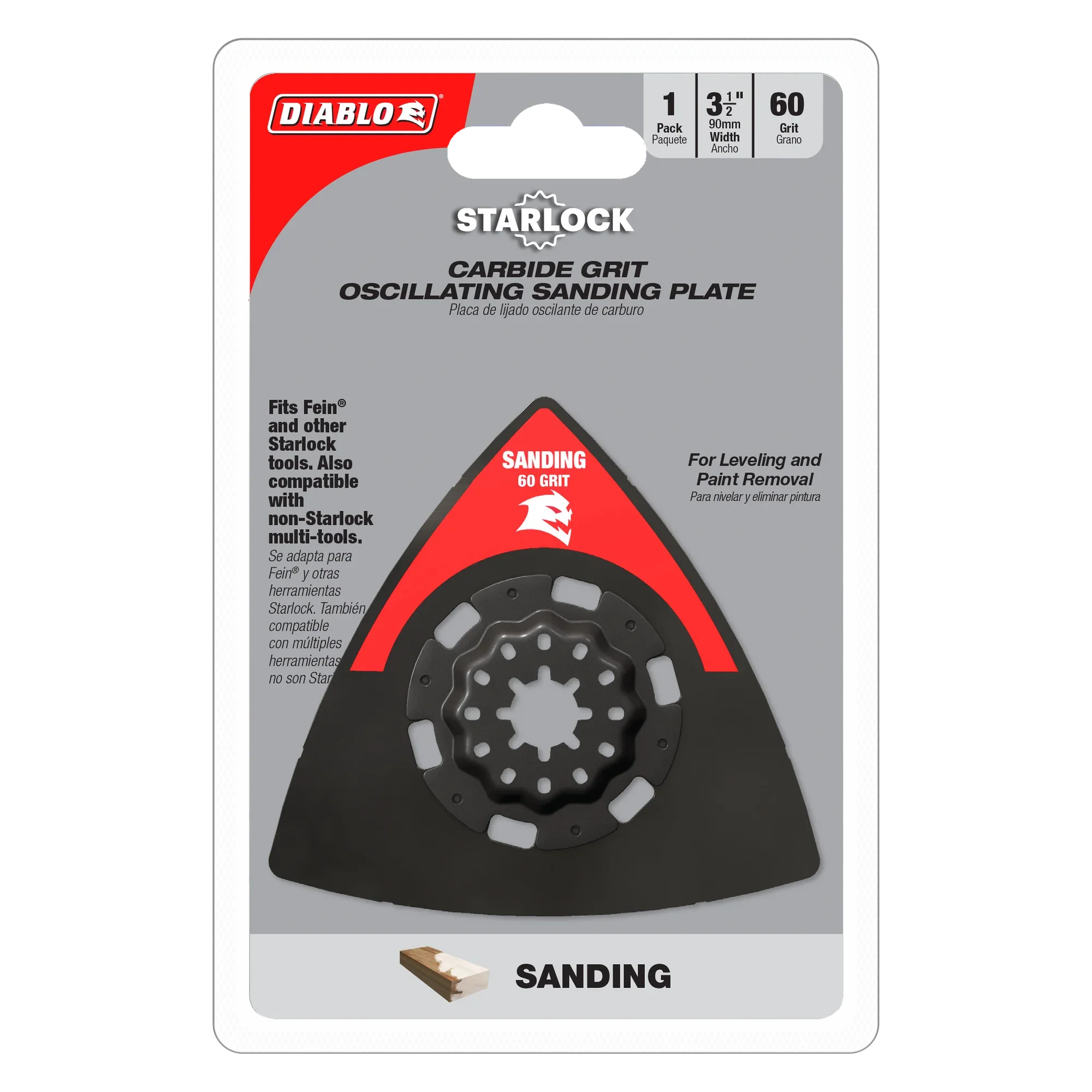 Diablo DOS60CGSP, 3-1/2" 60-Grit Starlock Oscillating Sanding Plate - Image 2