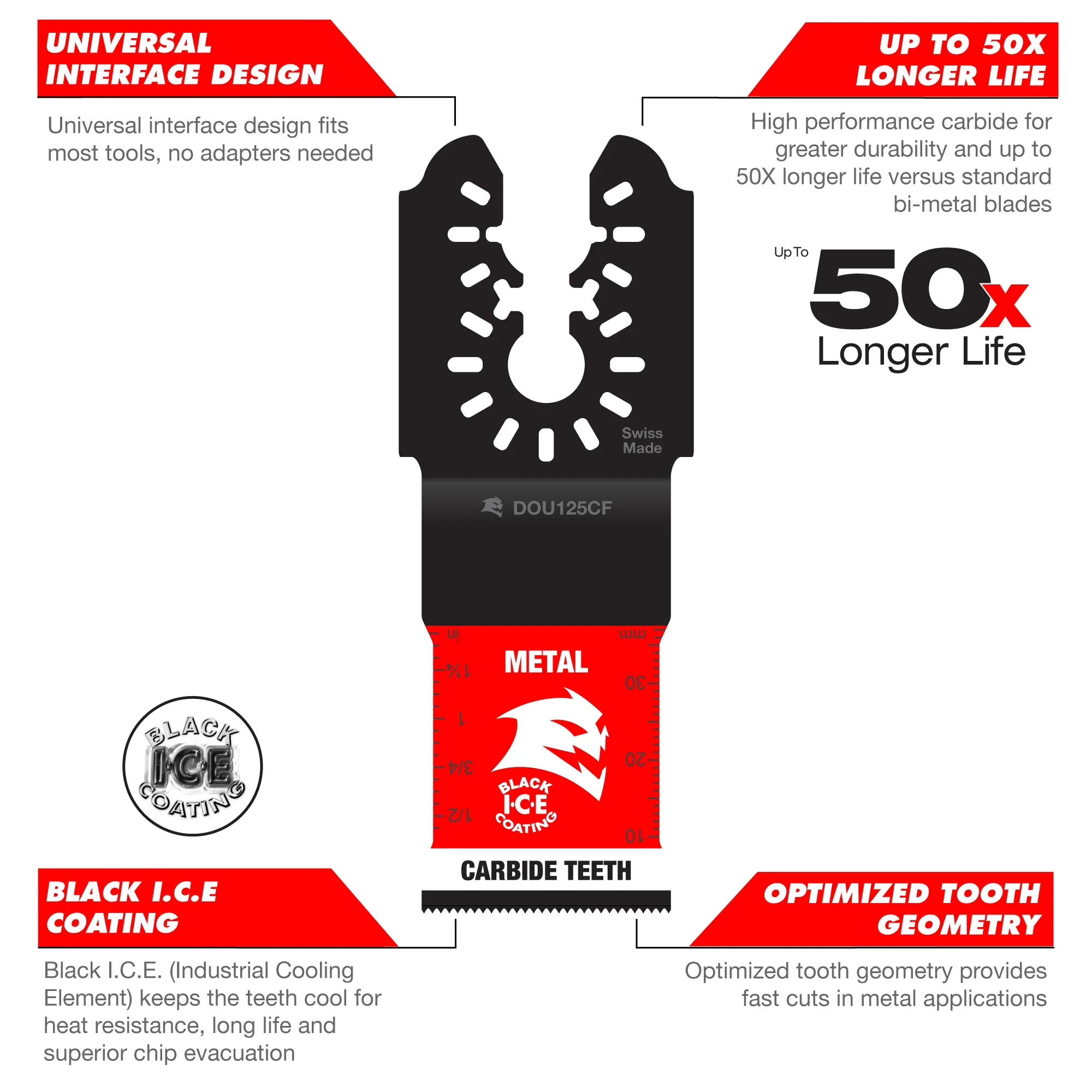 Diablo DOU125CF, 1-1/4" AMPED™ Steel Demon™ Universal Fit Carbide Teeth Oscillating Blade for Metal - Image 5