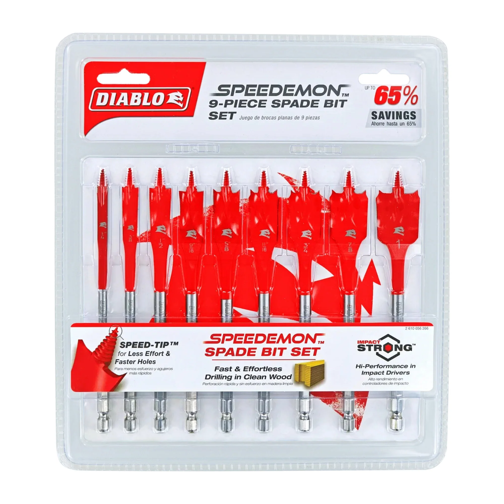 Diablo DSP2930-S9, DB Spade Bit Set 9PC - Image 2