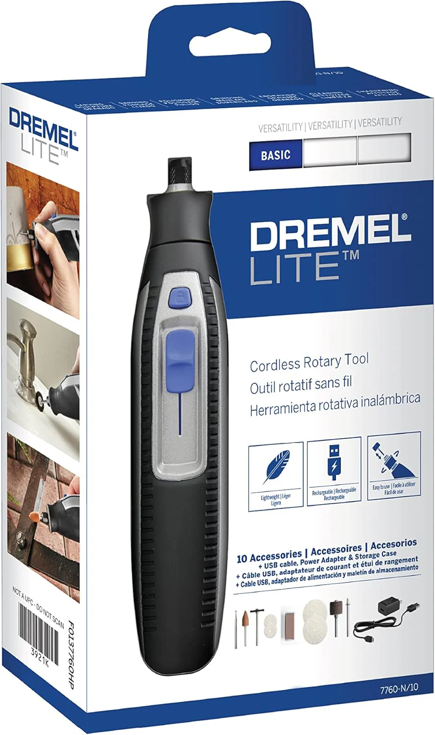 DREMEL 7760-N/10, 4V Li-Ion Cordless Rotary Tool Variable Speed Multi-Purpose Rotary Tool Kit - Image 8