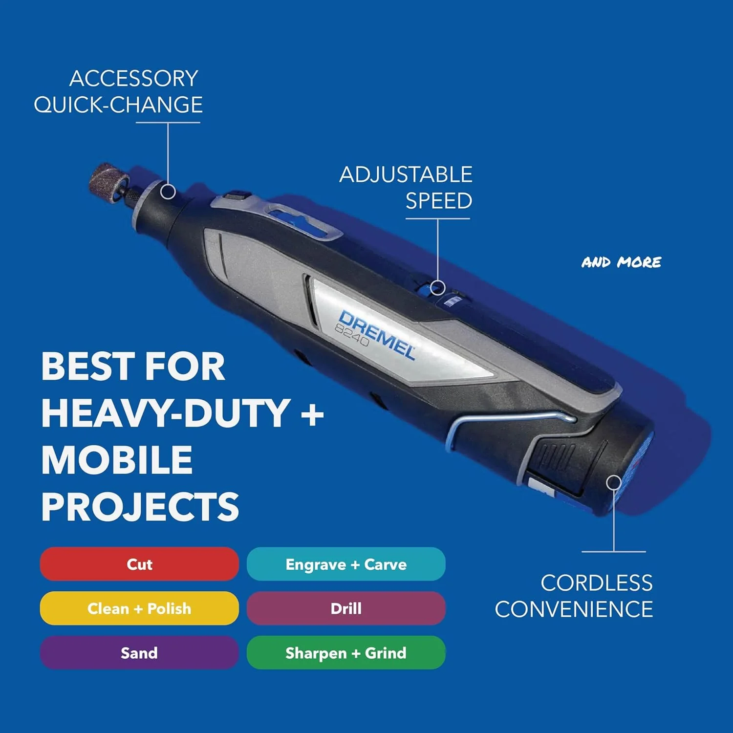 DREMEL 8240-5, 12V Cordless Rotary Tool Kit - Image 3