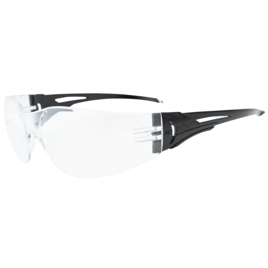 Edge Eyewear CV111,  Viso Safety Glasses (Black Frame / Clear Lens)