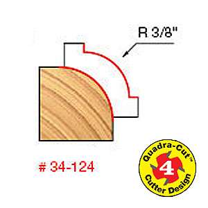Freud 34-124Q, 3/8" Quad Rounding Over Bit (1/2" Shank) - Image 2