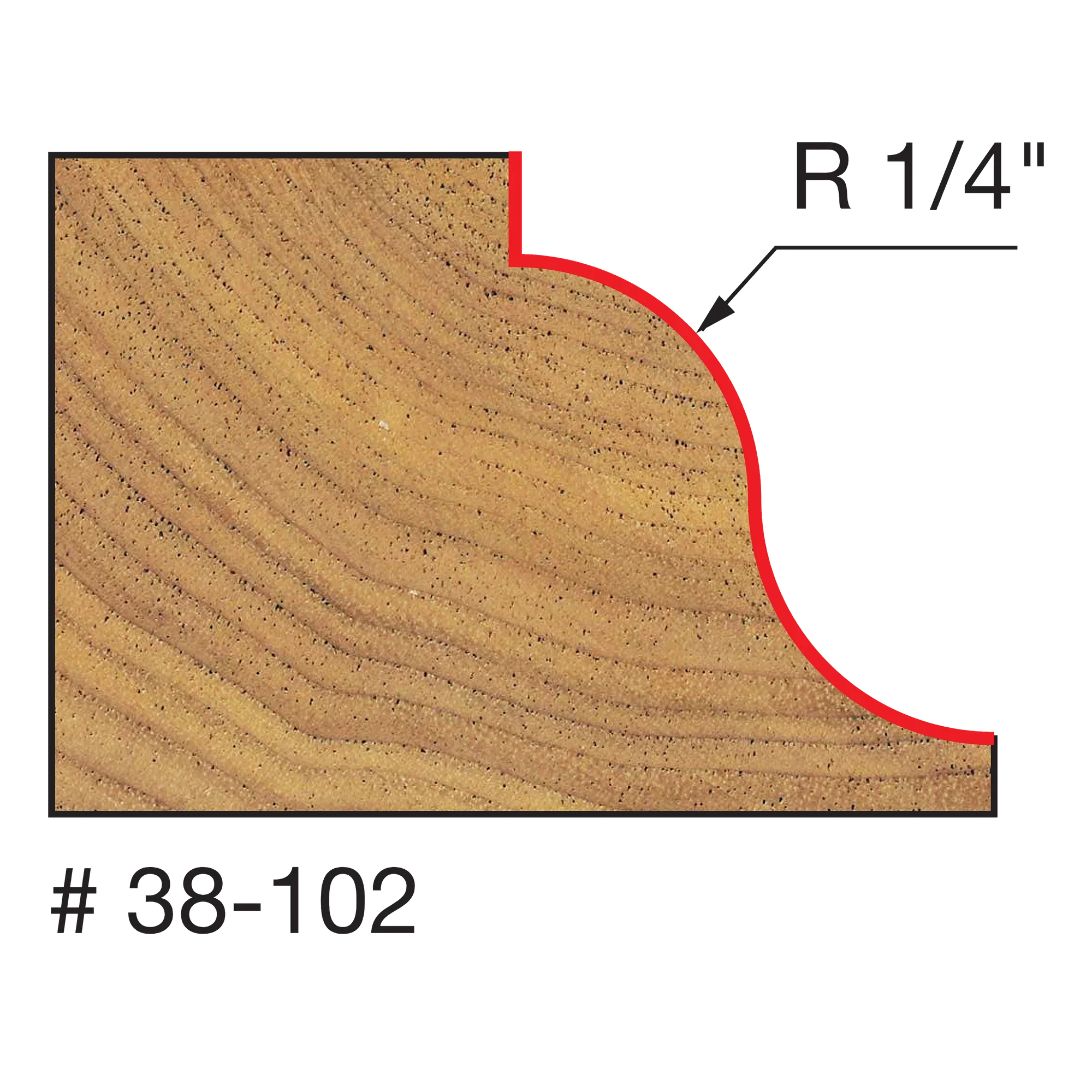 Freud 38-102, 1/4" Roman Ogee Bit (1/4" Shank) - Image 2