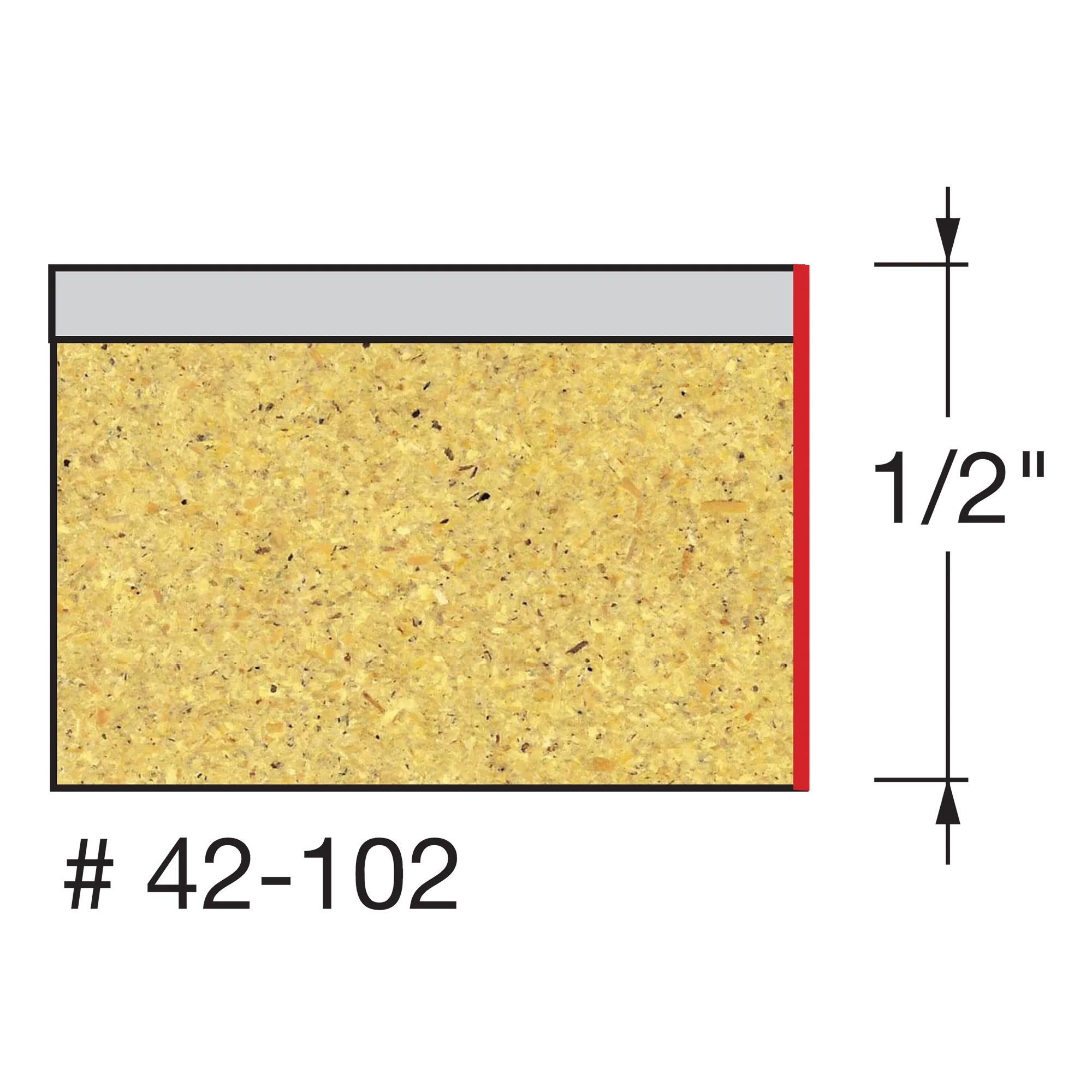 Freud 42-102, Carbide Router Bit - 3/8" Bottom Bearing Flush Trim Bit (1/4" Shank) - Image 2