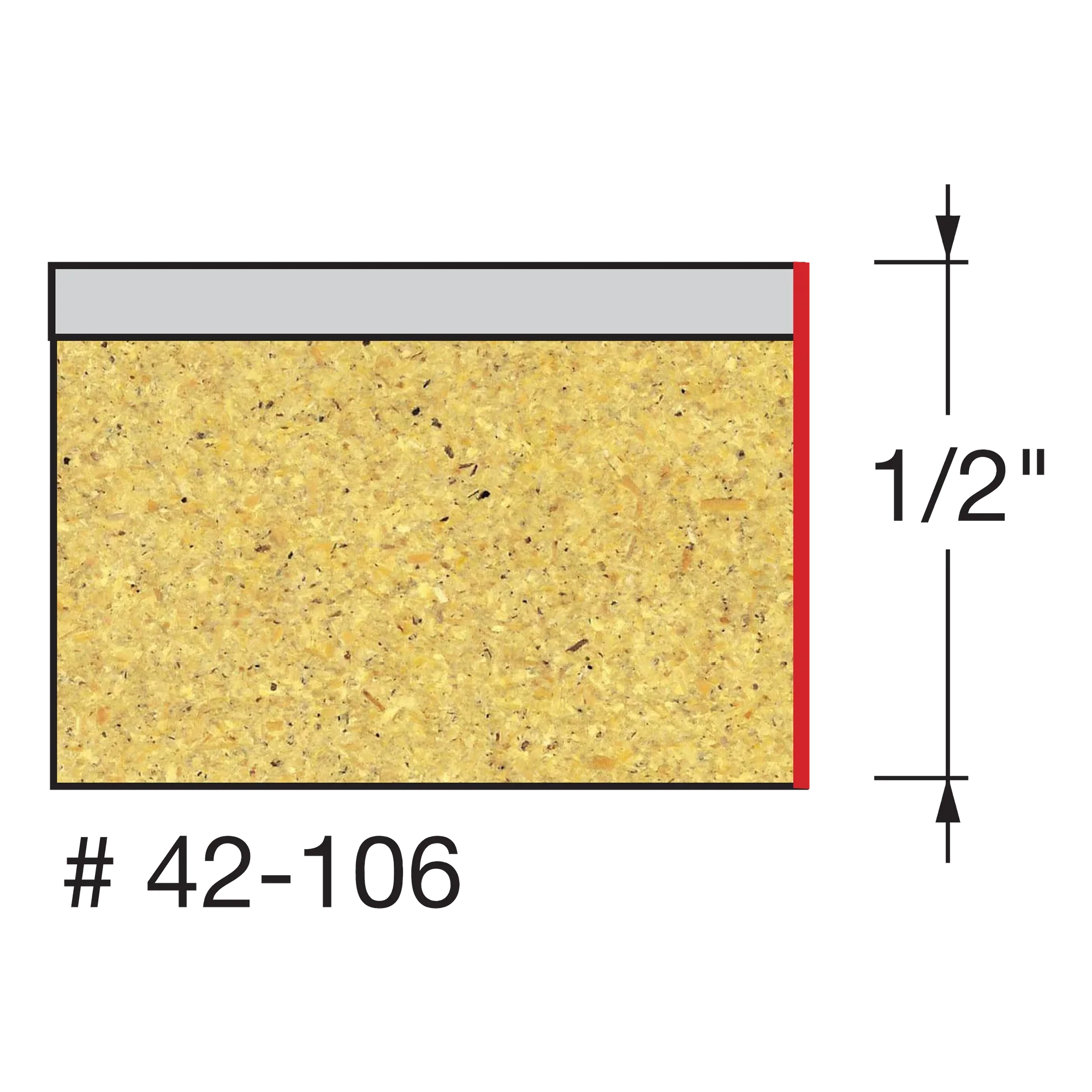 Freud 42-106, Carbide Router Bit - 1/2" x 1/2" Bottom Bearing Flush Trim Bit (1/4" Shank) - Image 2