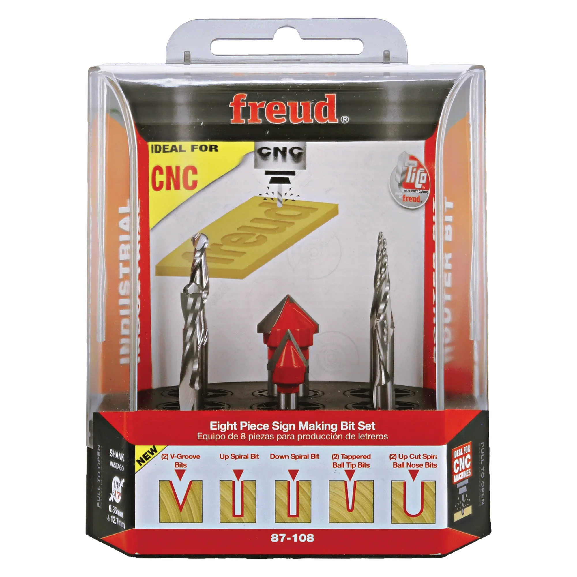 Freud 87-108, 8 Piece CNC Router Bit Signmaking Set - Image 3
