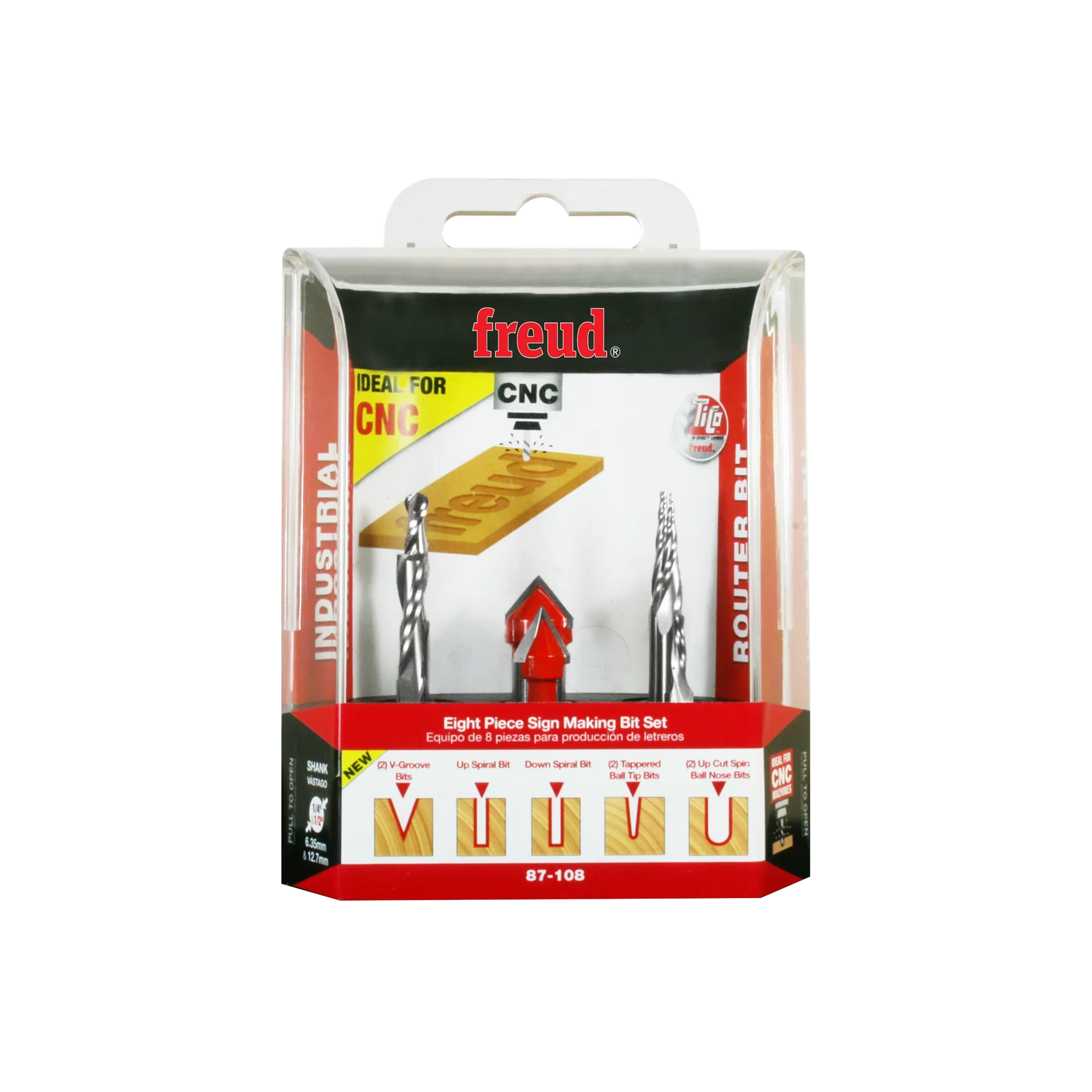 Freud 87-108, 8 Piece CNC Router Bit Signmaking Set - Image 4