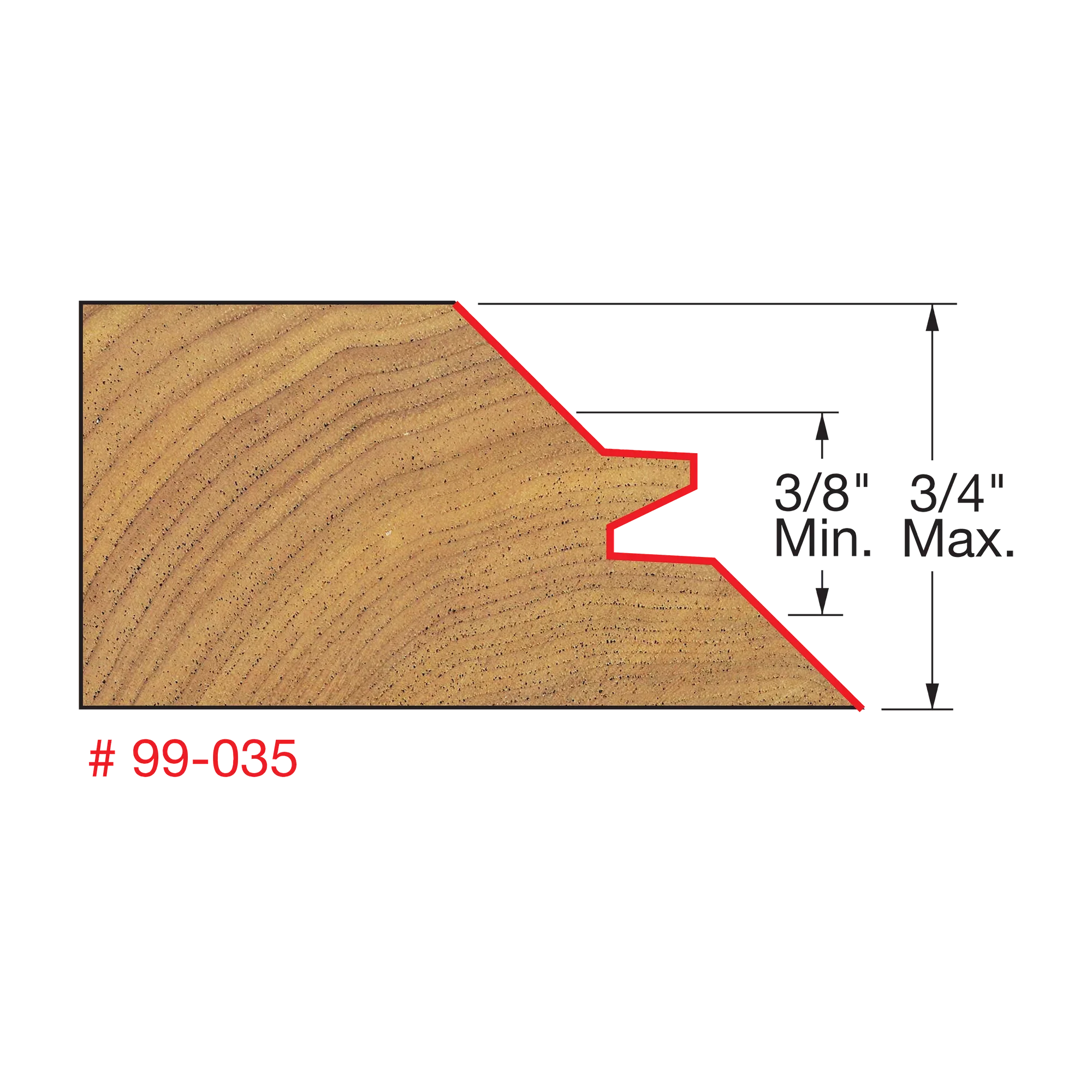 Freud 99-035, Carbide Router Bit - 2-11/64" Lock Miter Bit (1/2" Shank) - Image 2