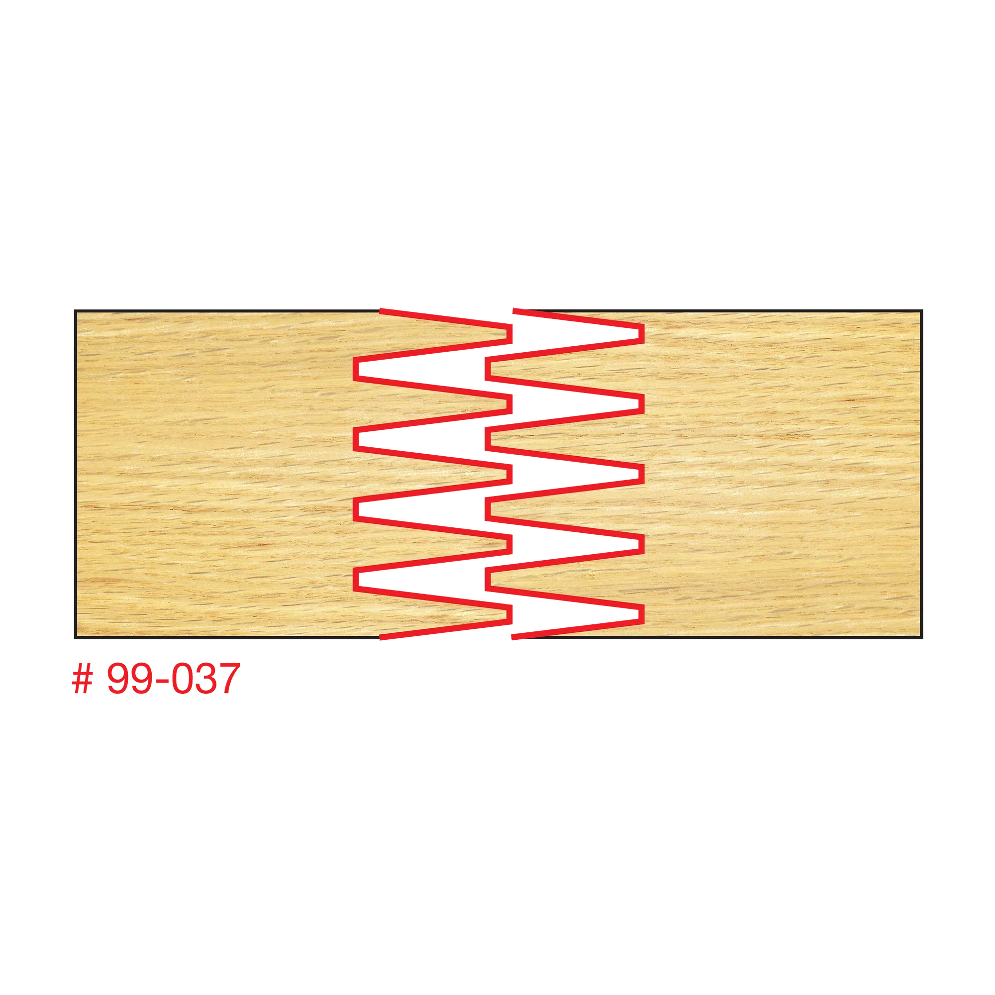 Freud 99-037, Carbide Router Bit - 1-3/8" x 1-9/16" Finger Joint Bit (1/2" Shank) - Image 3