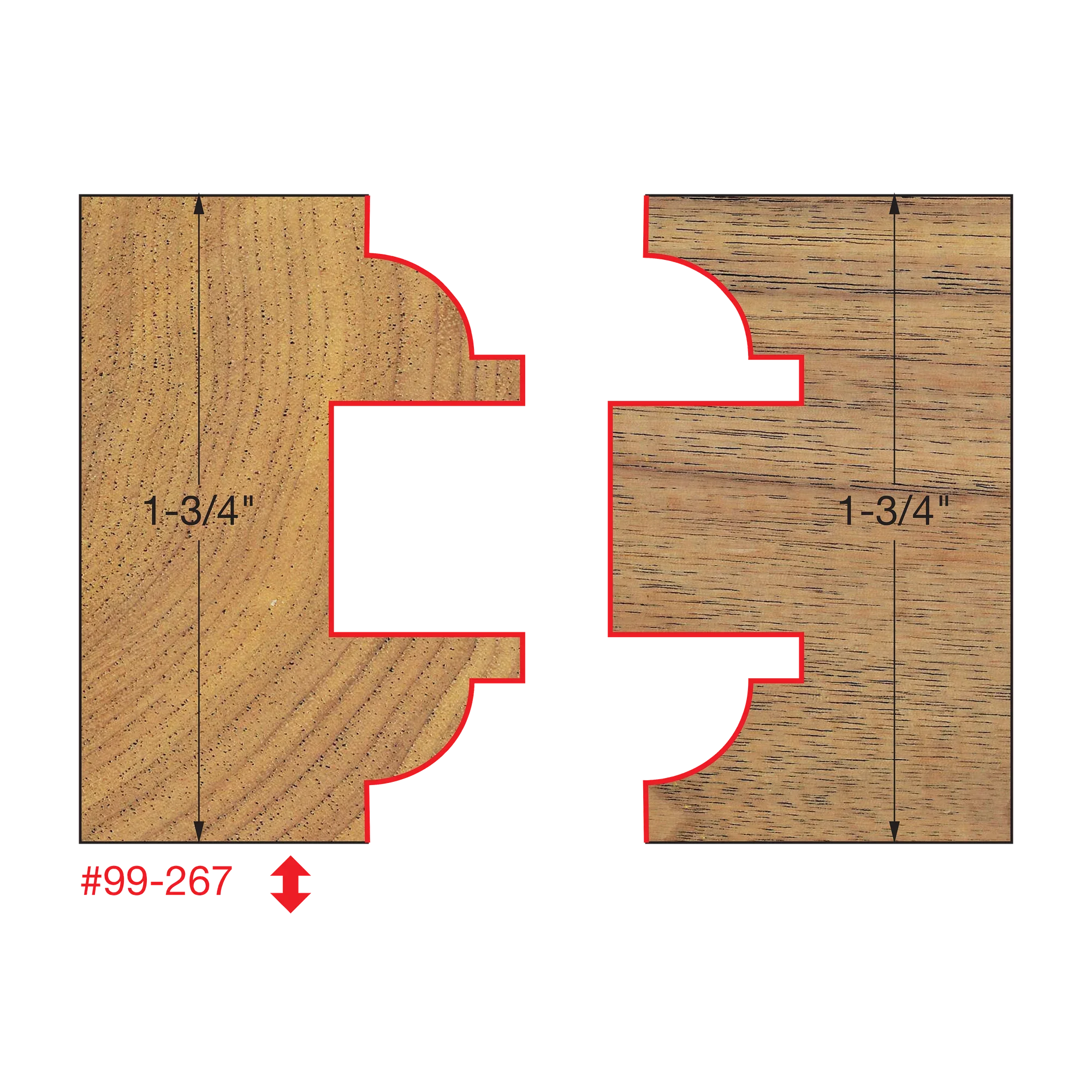 Freud 99-267, Carbide Router Bit - 1-7/8" Entry & Interior Door Router Bit System (1/2" Shank) - Image 2