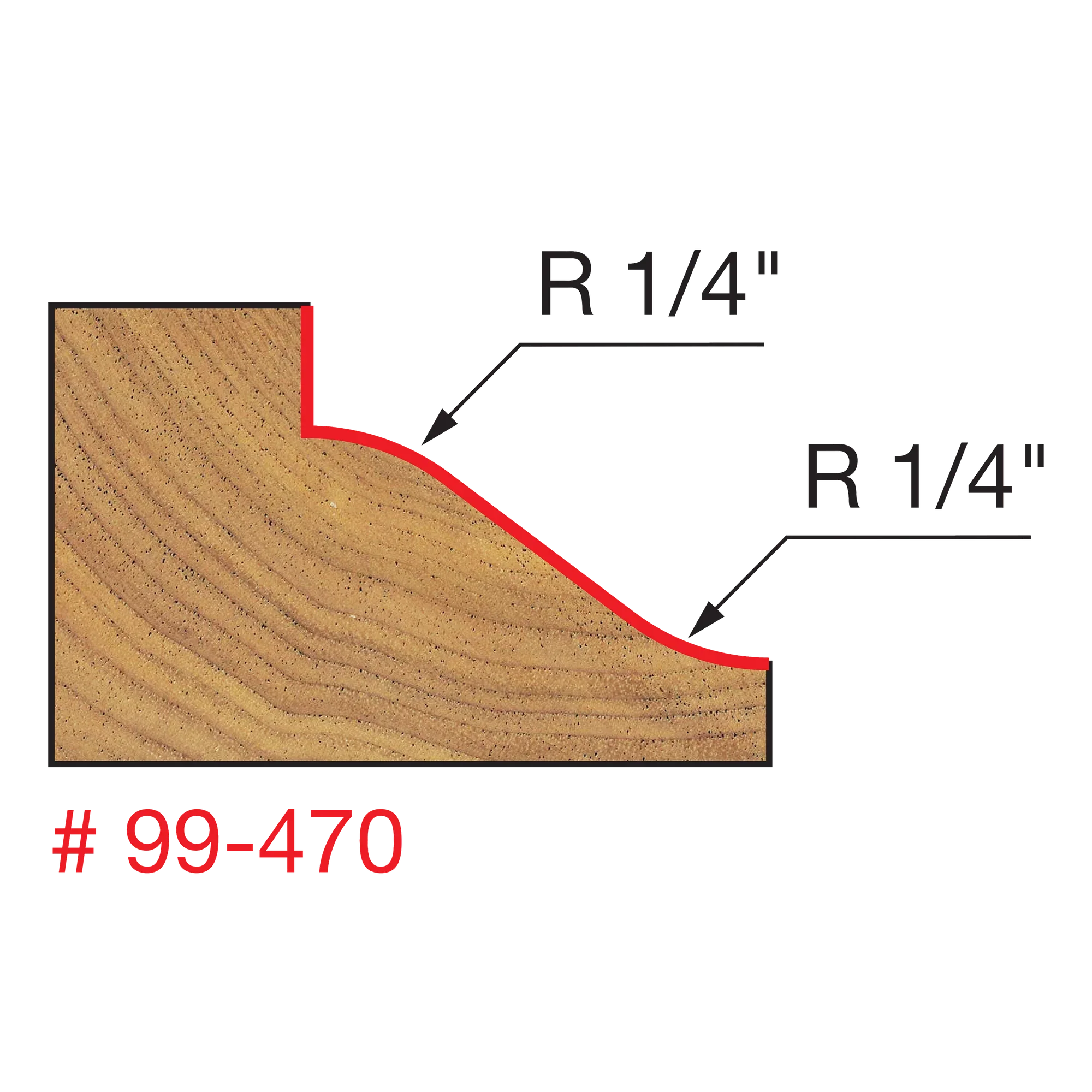Freud 99-470, Carbide Router Bit - 1-1/2" Reversible Wainscoting Bit (1/2" Shank) - Image 2