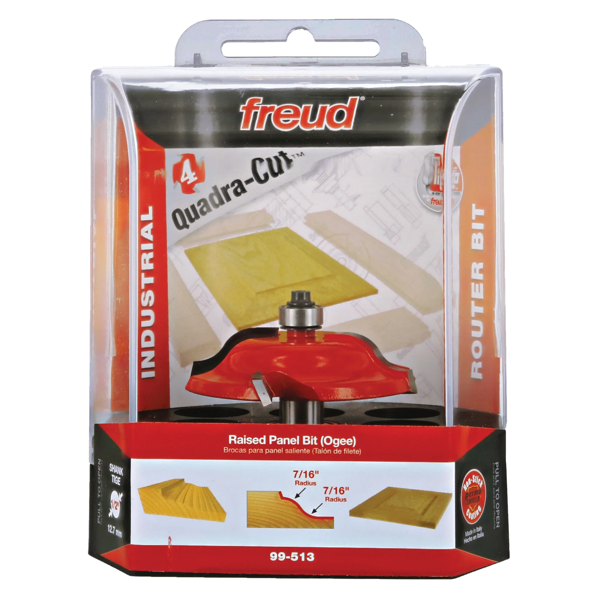 Freud 99-513, Carbide Router Bit - 2-3/4" x 2-1/2" 2+2 Raised Panel Bit (15/64" Minor Height) - Image 3