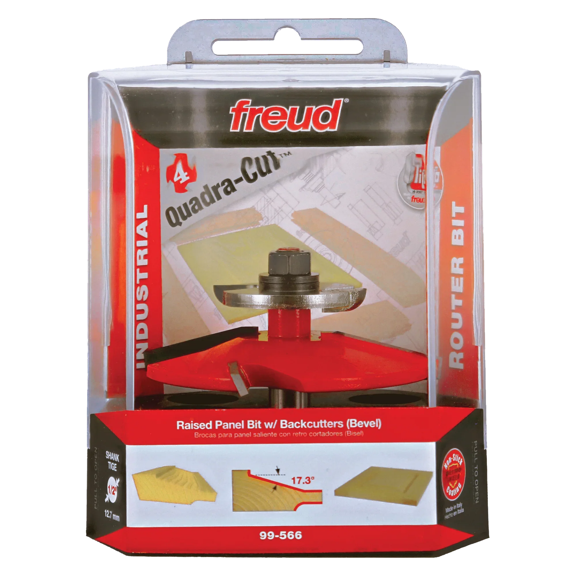 Freud 99-566, Carbide Router Bit - 3-1/2" x 3" 2+2 Raised Panel Bit with Backcutter (5/32" Minor Height) - Image 3