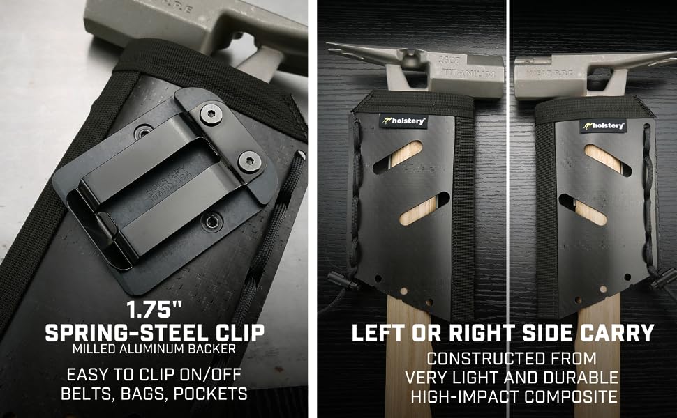 Holstery HLSTR-JOLLY-R, Jolly Roger Right-Clip On Hammer Tool Holster - Image 3