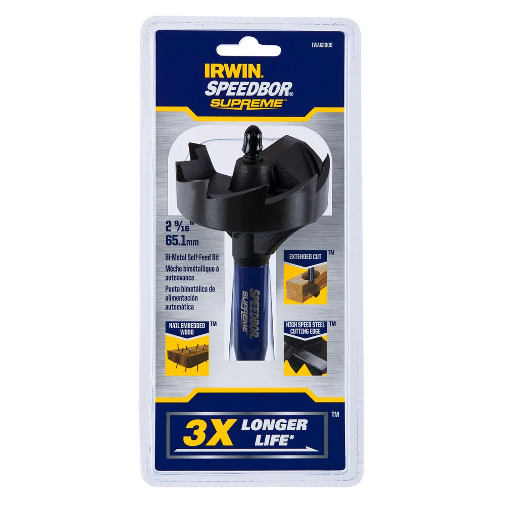 IRWIN IWAX2009, Self-feed Bit 2-9/16'' Speedbor Supreme - Image 2