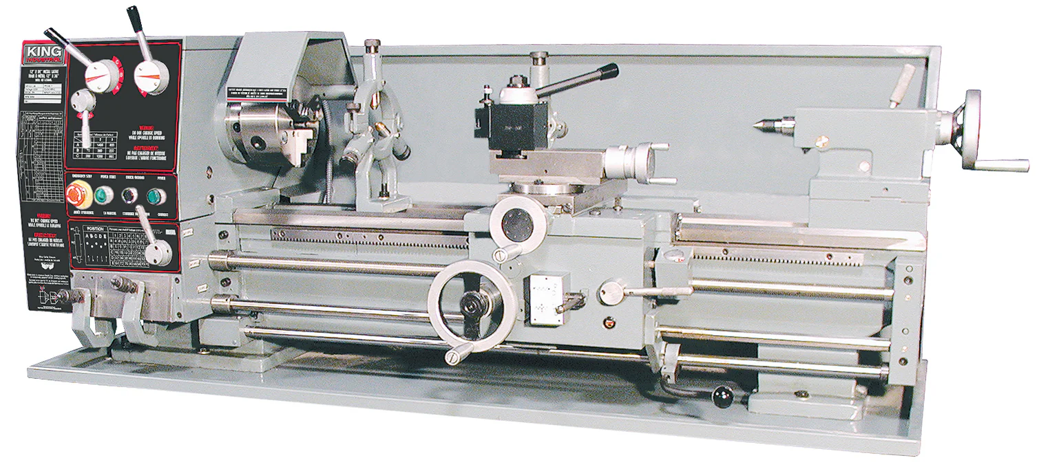 KING Canada KC-1236ML/KM-053/SS-1236 , 12" x 36" Gearhead Metal Lathe with Stand and Taper Attachment