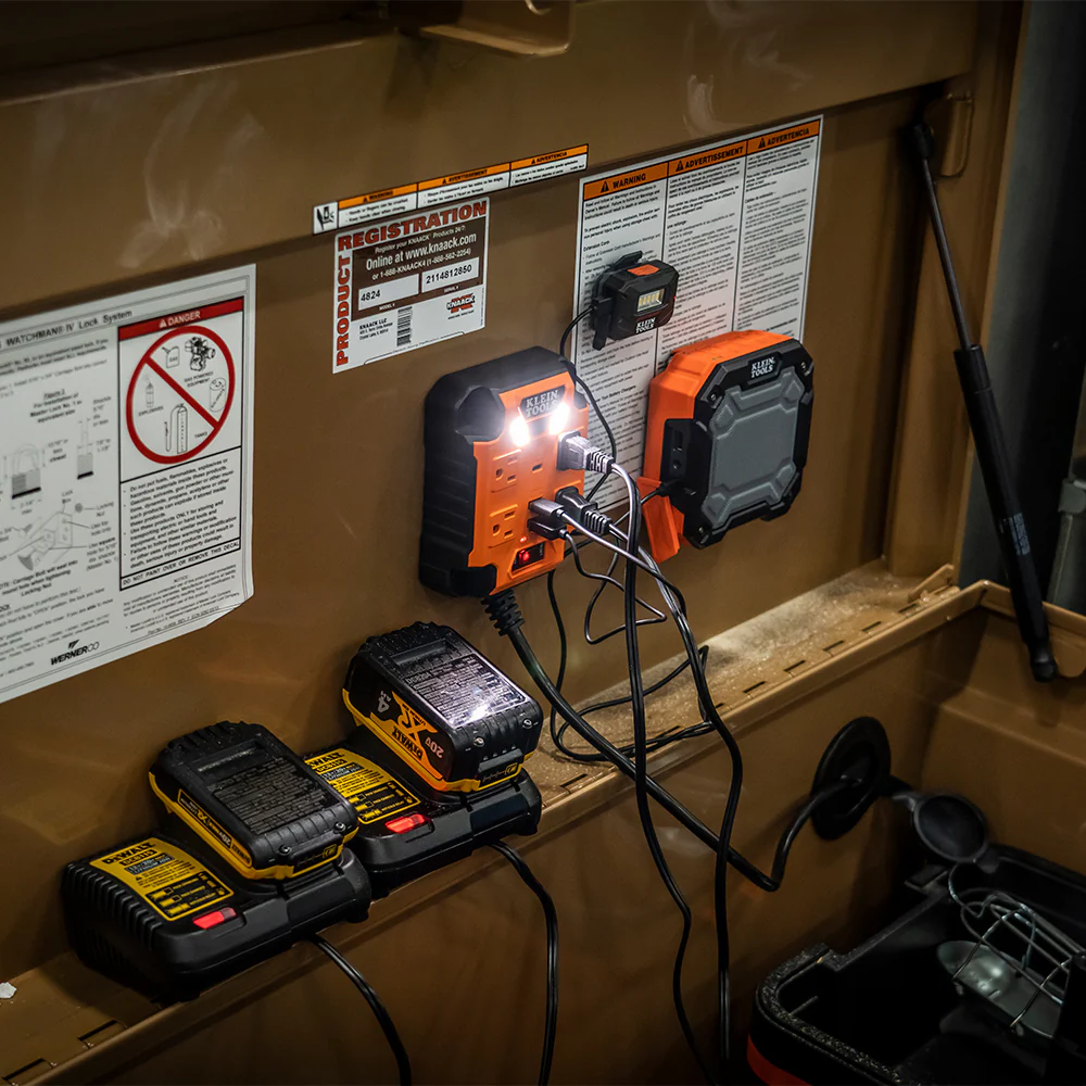 Klein Tools 29601, PowerBox 1, Magnetic Mounted Power Strip with Integrated LED Lights - Image 9
