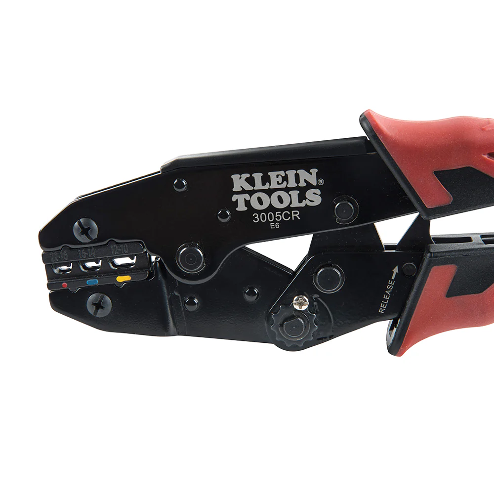 Klein Tools 3005CR, Ratcheting Crimper, 10-22 AWG - Insulated Terminals - Image 7