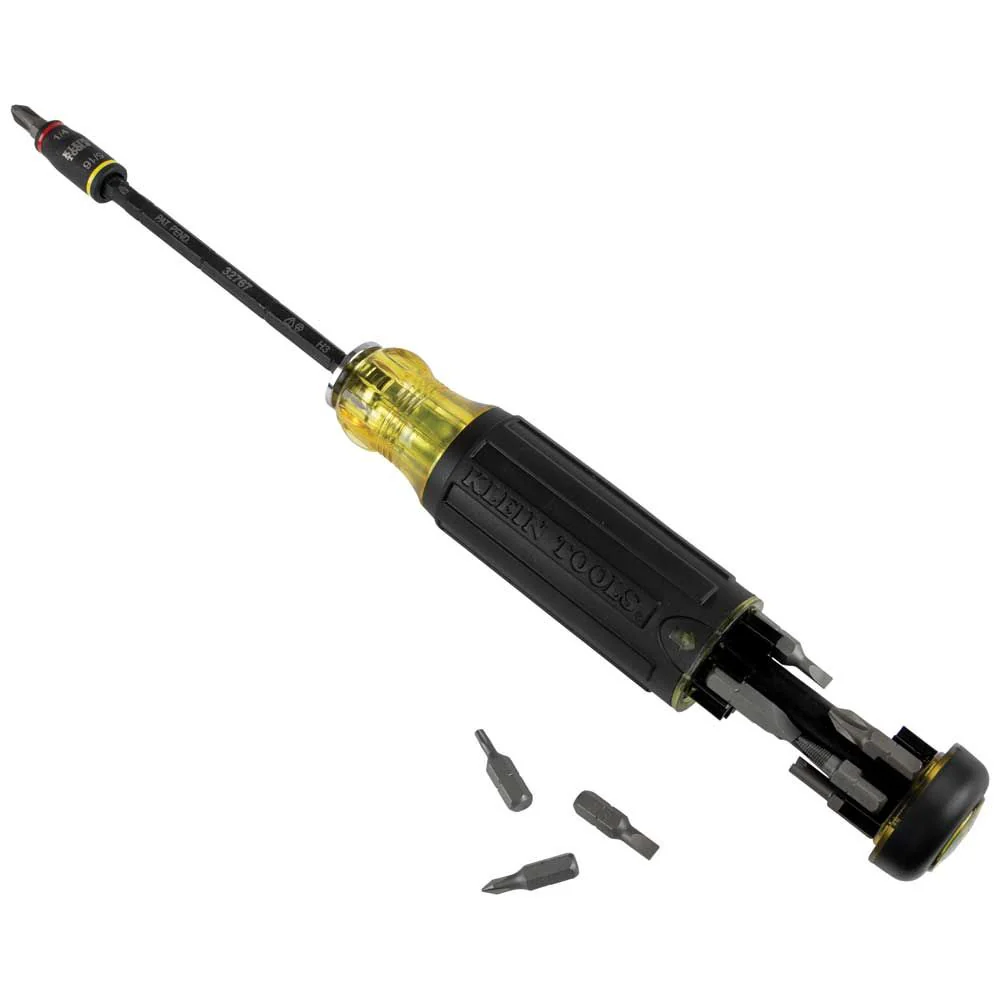 Klein Tools 32304, 14-in-1 HVAC Adjustable-Length Impact Screwdriver with Flip Socket - Image 2