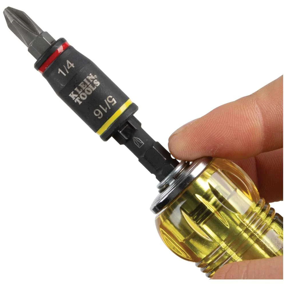 Klein Tools 32304, 14-in-1 HVAC Adjustable-Length Impact Screwdriver with Flip Socket - Image 4