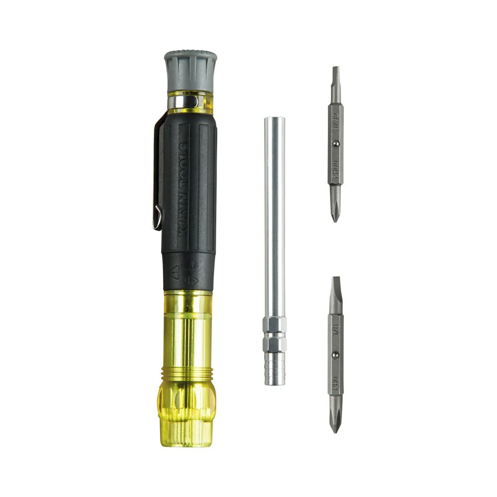 Klein Tools 32614, Multi-Bit Electronics Pocket Screwdriver, 4-in-1, Ph, Sl Bits - Image 6
