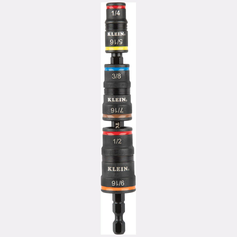 Klein Tools 32910RCHT, 7-in-1 Impact Rated Flip Socket Set with Ratcheting Handle - Image 4