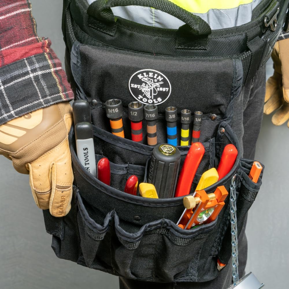 Klein Tools 32950, Hollow Magnetic Color-Coded Ratcheting Power Nut Driver, Six Sizes, 7-Piece - Image 2