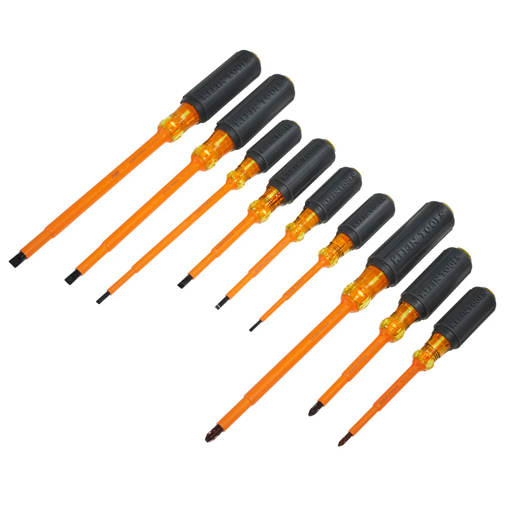 Klein Tools 33528, Screwdriver Set, 1000V Insulated Slotted and Phillips, 9-Piece - Image 4