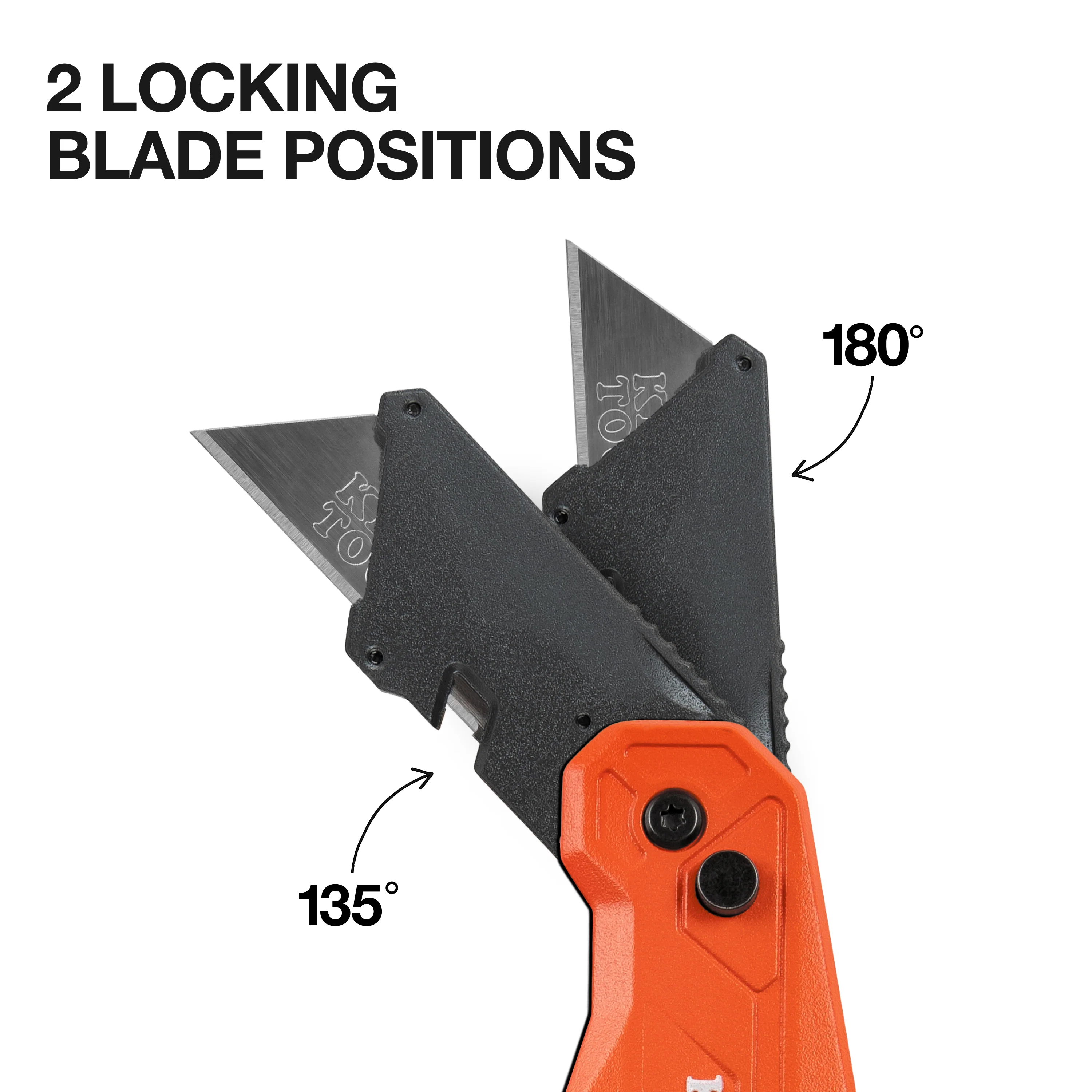 Klein Tools 44306, FLICKBLADE™ 2-in-1 Utility Knife / Scraper with Blade Storage - Image 2