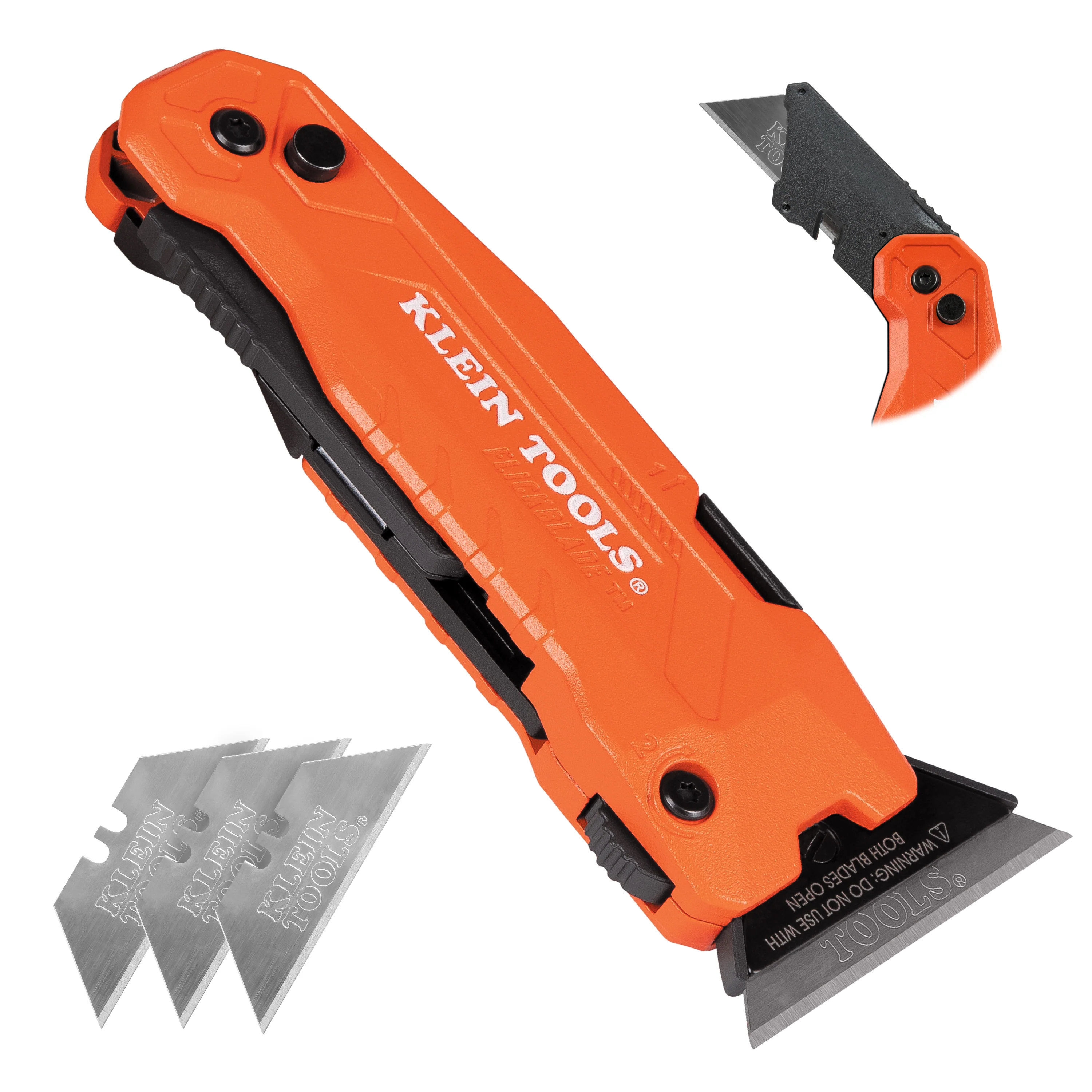 Klein Tools 44306, FLICKBLADE™ 2-in-1 Utility Knife / Scraper with Blade Storage - Image 4