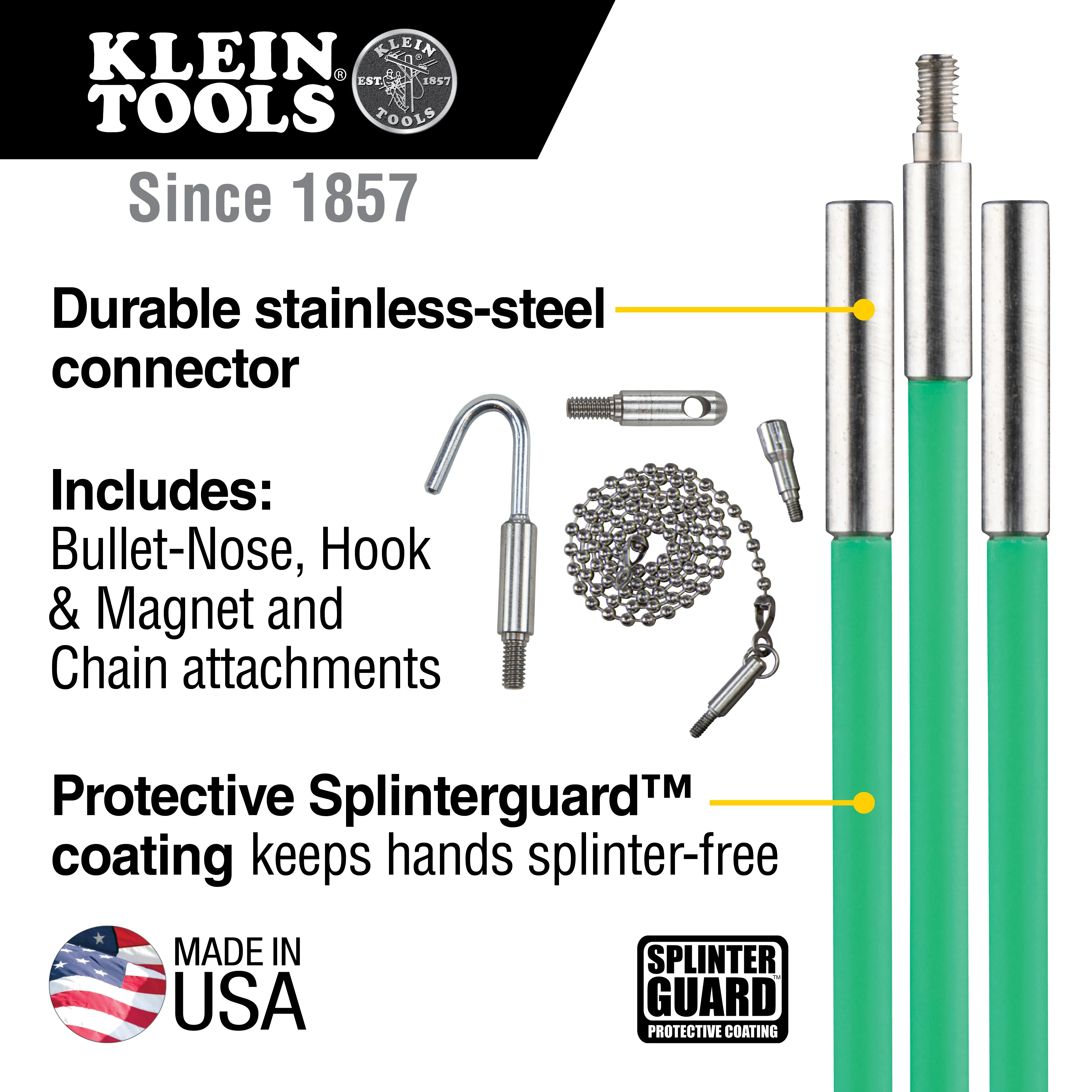Klein Tools 50254, Multi Flex Glow Rod Set, 25-Foot - Image 2
