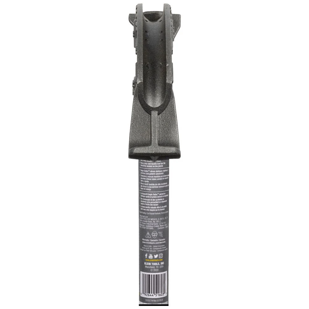 Klein Tools 51603, Iron Conduit Bender 1/2-Inch EMT with Angle Setter™ - Image 10