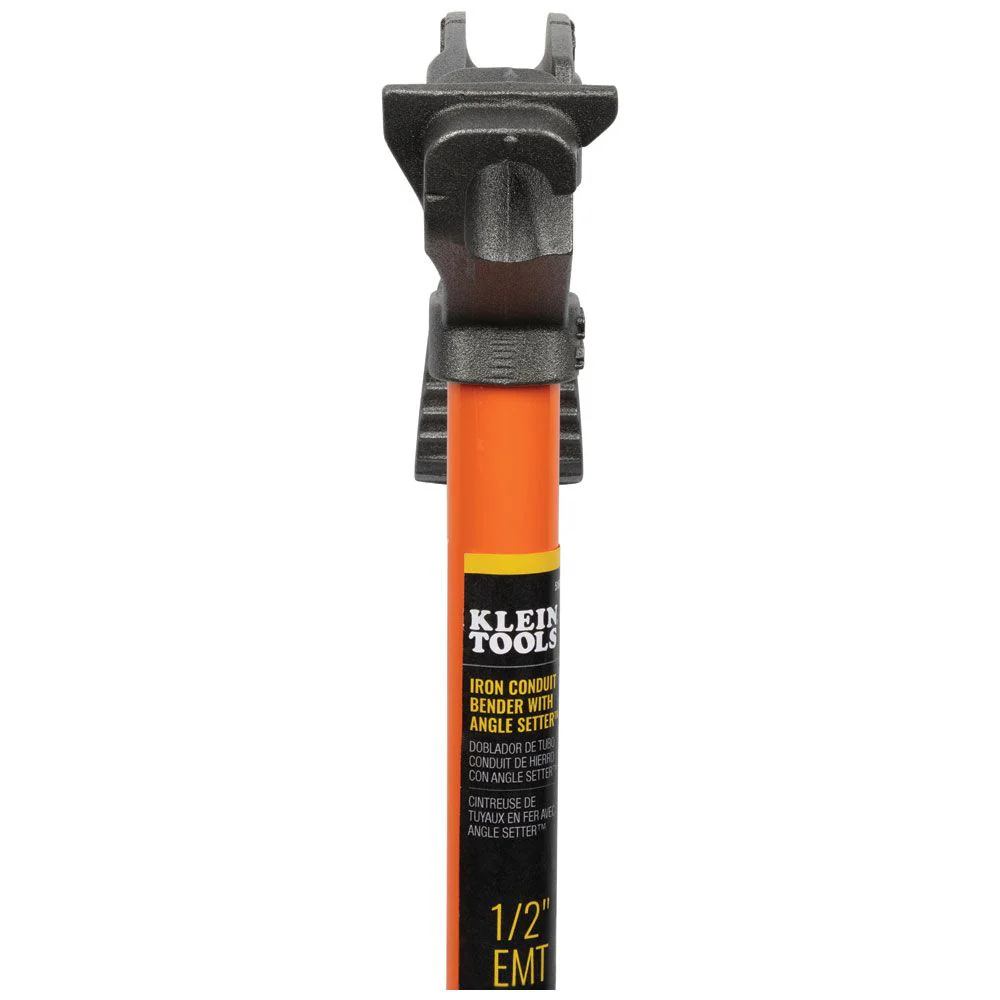 Klein Tools 51603, Iron Conduit Bender 1/2-Inch EMT with Angle Setter™ - Image 9