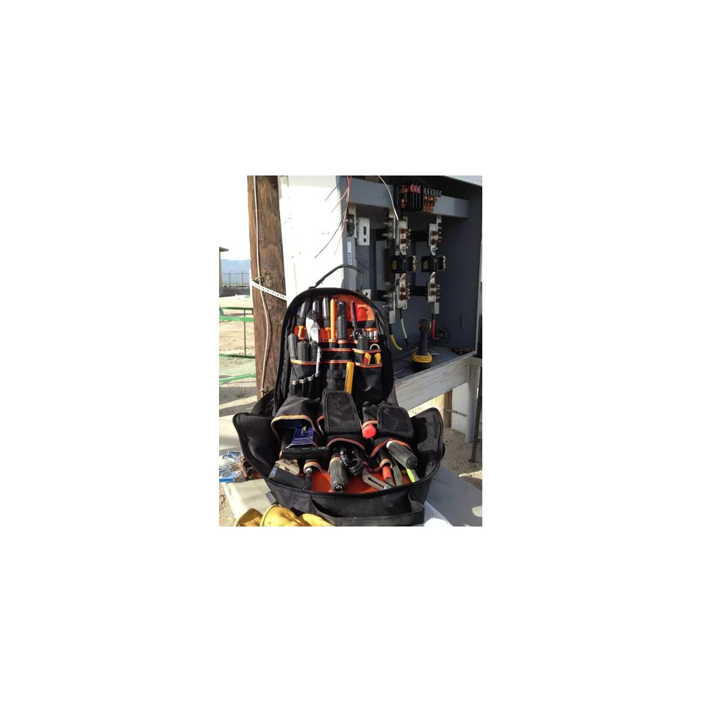 Klein Tools 55421BP-14, Tradesman Pro™ Tool Bag Backpack, 39 Pockets, Black, 14-Inch - Image 5
