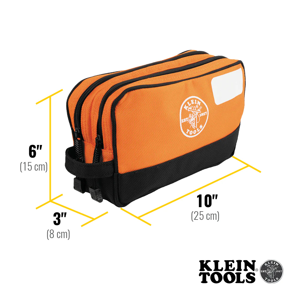 Klein Tools 55582, Double Zipper Bag, 10 x 6-Inch - Image 3
