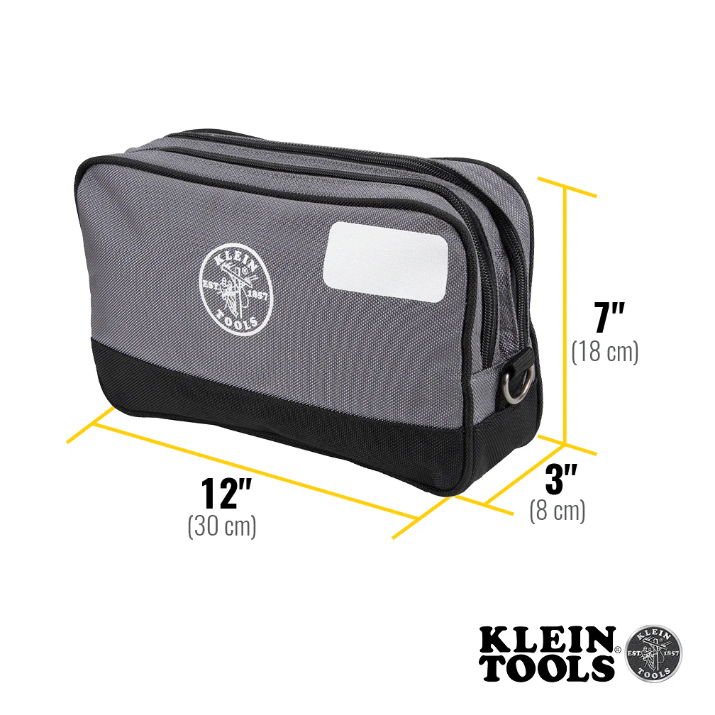 Klein Tools 55583, Double Zipper Bag, 12 x 7-Inch - Image 3
