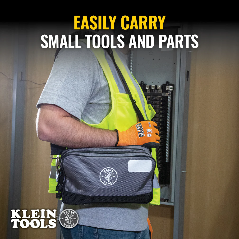 Klein Tools 55583, Double Zipper Bag, 12 x 7-Inch - Image 4